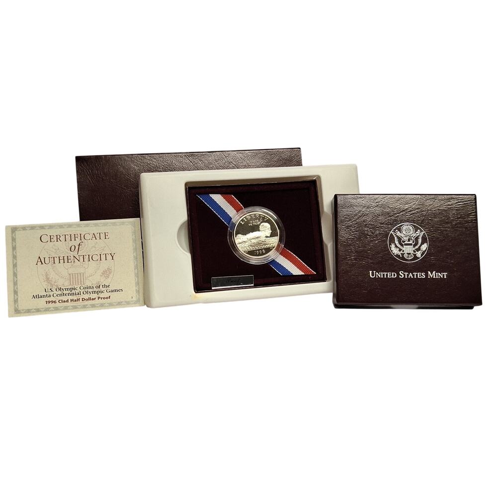 Atlanta 1996 Centennial Olympics Swimming Commemorative Half Dollar Proof Coin